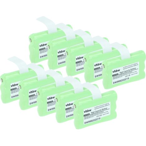 vhbw 10x Akku kompatibel mit Midland LXT323, LXT276, LXT317, LXT314, LXT319, LXT318, LXT322, LXT320 Funkgerät, Walkie Talkie (700 mAh, 3,6 V, NiMH)