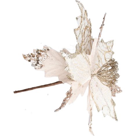 Goldener künstlicher Weihnachtsbaumschmuck – Champagnerfarbe (1/5)