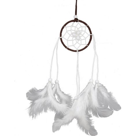 Attrape Rêves Fait Main - Anneau En Fer Et Plumes Naturelles - Décoration Murale Maison Voiture - 1 Pièce