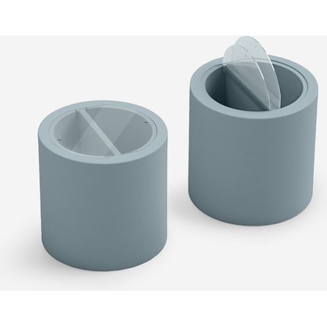 Tavolino contenitore in polietilene e plexiglass Blok Party - Blu