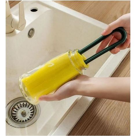 Goupillon BouteilleTasse Brosse pongeBrosse purateurBrosse Nettoyage avec long manche dtachablepour gobeletsBiberons GOUPILLON (1/4)