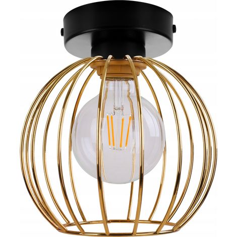 LÁMPARA DE TECHO MODERNA LÁMPARA DE ALAMBRE DORADO LED