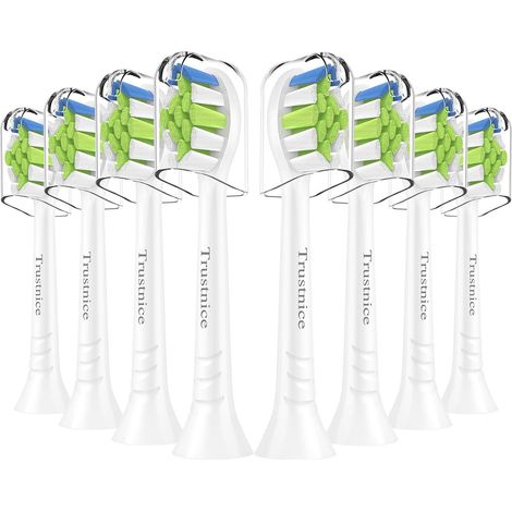 Têtes de Brosse à Dents de Rechange Compatible avec Sonicare, Brossettes pour manches Snap-On, 8 Unités (1/5)