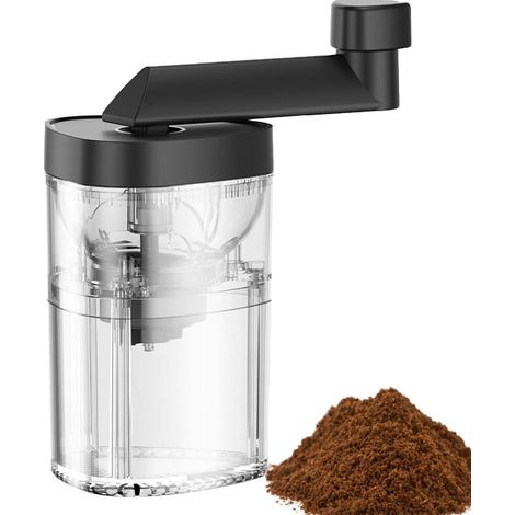 Moulin à café manuel en céramique avec meules en céramique, pour expresso, café à la française et café filtre, pour une utilisation à la maison et en voyage.-AquaForge (1/5)