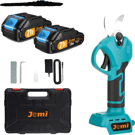 Tijeras de podar, motor sin escobillas, longitud de corte ajustable, 2 pilas (1/2)