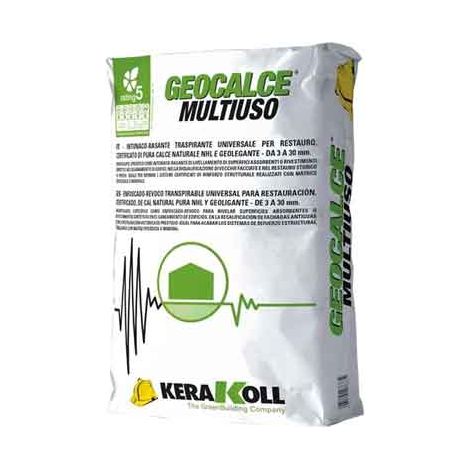 INTONACO RASANTE 'GEOCALCE MULTIUSO' KERAKOLL 25 Kg - Colore bianco - 25 kg- KERAKOLL