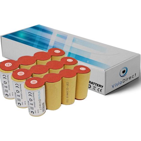 Lot de 3 batteries pour Karcher k50 4.8V 2000mAh Balai électrique (1/2)