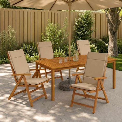 vidaXL Cojines para Sillas de Respaldo Alto en 4 Piezas GEMERT 4 pcs (1/5)