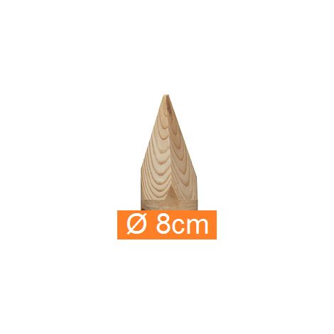Pali in Legno di Pino Nordico con Punta Torniti Impregnati- Trattati Classe III - Diametro: 8cm - H150cm (1/3)