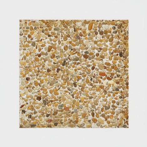 Terrazo de Canto rodado PiedraViva / Amarillo / Pack 15 un (2.40 m2) / 40x40x4 cm - Piedra mediana - Fondo blanco