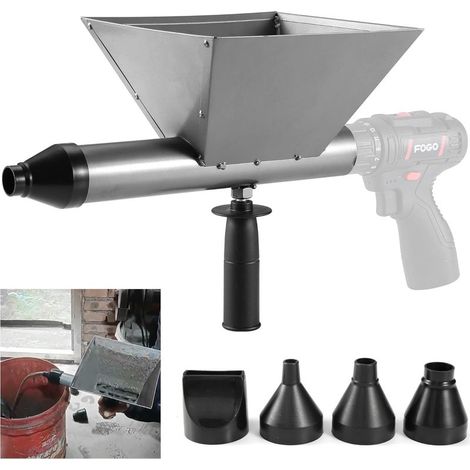 Pistolet extrudeur, pistolet à mortier électrique rapide et efficace avec 4 buses, outil de finition pour les chantiers de construction (1/5)