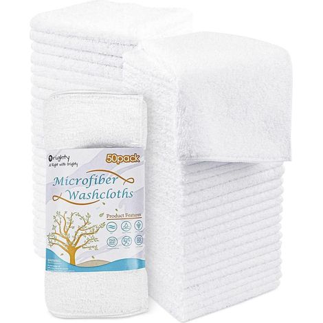 Mikrofaser Waschlappen Handtücher Set 50er Pack saugfähig weich multifunktional (1/5)