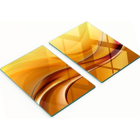 Pannelli decorativi multifunzionali per cucina, con sfondo ondulato temperato, 2x40x52 cm (1/5)