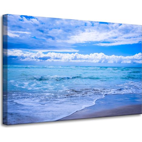 Leinwanddruck Natur Blaues Meer 90x60 cm