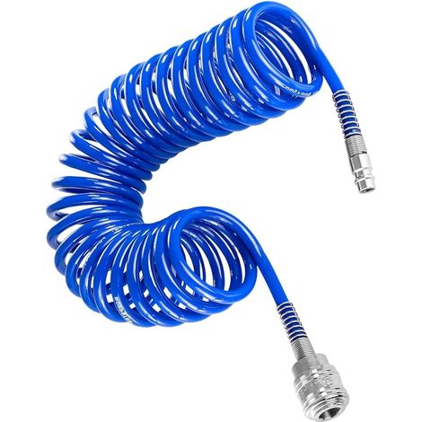 5 m Air Compressor Hose, PU Pneumatic Hose, ø 10 mm × 6.5 mm Compressor Accessories, Max Pressure 10 Bar, with Anti-Kink Protection and Quick Release Connector (1/5)