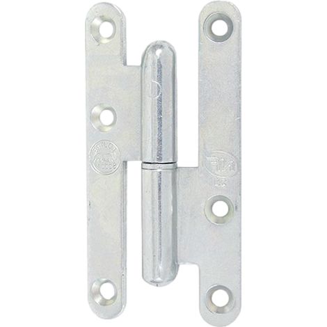 Paumelle gauche bois LOUTRE SEDAN 110x70 mm bouts ronds zingué - JARDINIER MASSARD - J530470
