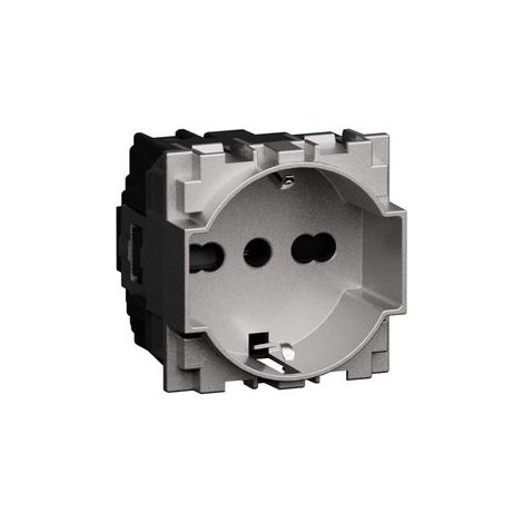 BTICINO KS4140A16 - Presa Living Now P40 2P+T 16A Steel Civile