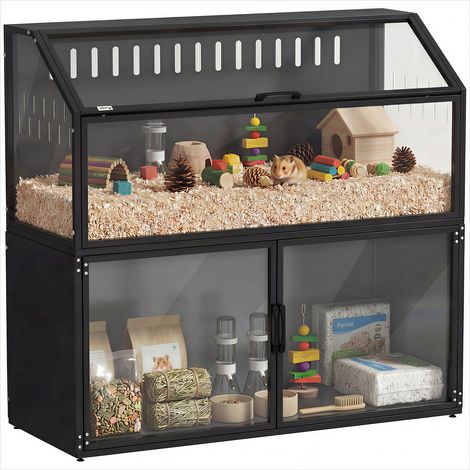 Cage pour rongeur Cage pour hamster avec rangement acier (1/5)
