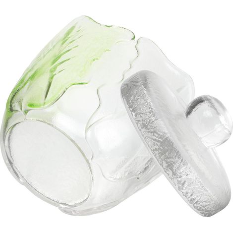 Vase de fermentation pour stockage avec surface satinée en verre et couvercle, conteneur en verre sécurisé pour les aliments en conserve (1/5)