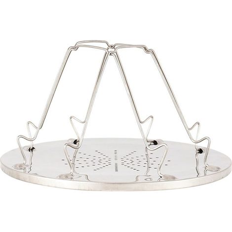 Grille-pain de camping en acier inoxydable, 4 pièces, pliable pour réchaud, idéal pour pique-nique et activités en plein air.