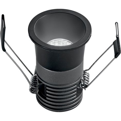 "Faretto ad incasso LED DOT in alluminio nero 5W con funzione CCT 5.5 cm." (1/3)