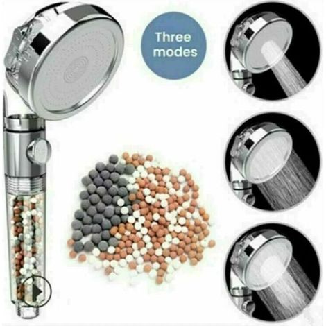 Pommeau de douche à filtration Douchette à main haute pression économie d'eau 3 modes ,Douche à Main Haute Pression Economie d'Eau Filter. (1/5)