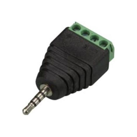 Fiche Stéréo 2 5 Mm Vers Connexion à Vis 4 Broches (5 Pcs)