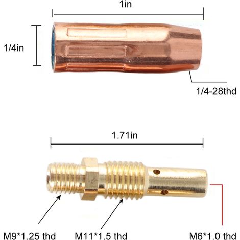 [JAMAIS UTILISÉ]14 accessoires pour poste à souder : buses à gaz 21-50, diffuseurs de gaz 35-50, embouts 11-35