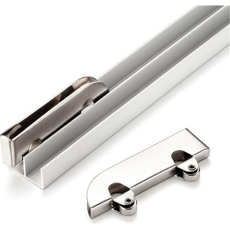 Lot de 8 roulettes réglables pour portes de douche coulissantes en verre, accessoires de quincaillerie pour salle de bain (1/5)