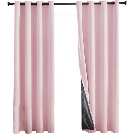1 Panneau Rideau Occultant 94 cm x 213 cm Rose Foncé avec Œillets Thermique pour Chambre (1/5)