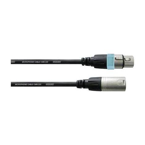 XLR Cavo di collegamento Cordial CCM 1,5 FM [1x Presa XLR - 1x Spina XLR] 1.50 m Nero