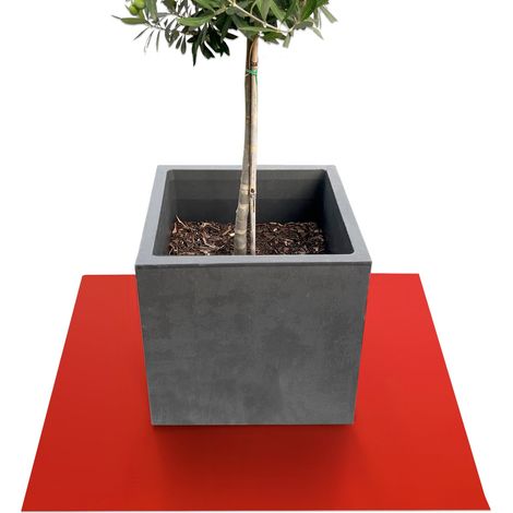 Untersetzer für Blumentöpfe mit abgeschrägter Kante Majesty Rot 60 x 60 cm