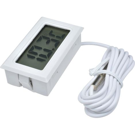 Thermomètre à Eau Mini Thermomètre Numérique LCD For Aquarium, Bain D'eau, Testeur De Température, Détecteur, Moniteur, Capteur De Température Intégré, 1 M(WHITE) (1/3)