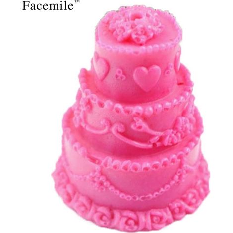 Dekorative Silikonform für Fondantpudding, DIY-Seifenherstellung, flexible Kuchenform, kreatives Backen, Einzelpackung (1/3)