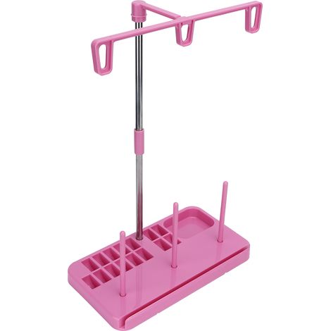 Porte-bobines léger pour machine à coudre, support de fil à 3 bobines pour patchwork et couture DIY rose (1/5)