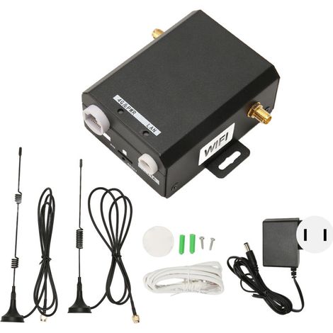 Routeur WiFi 4G LTE Industriel avec Slot Carte SIM, 2 Antennes Externes, 150Mbps, 16 Utilisateurs, Prise US 100‑240V