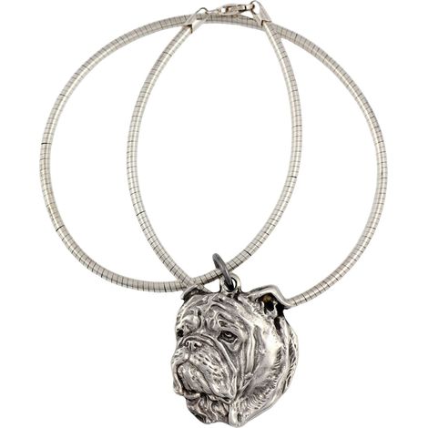 Englische Bulldogge, Bulldogge I – Hundehalskette, einzigartiger Schmuck für Hundeliebhaber, einzigartiger Schlangenanhänger von Art-Dog (1/5)