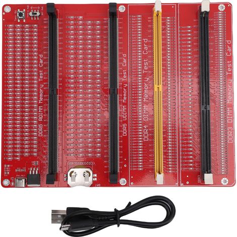 Tester RAM 4 in 1 per DDR3/DDR4/DDR5 UDIMM/RDIMM – analizzatore diagnostico con spia luminosa, ideale per controllare i moduli di memoria (1/5)