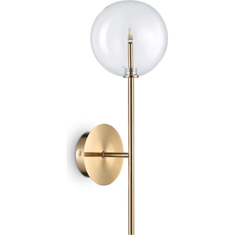 Ideal Lux Equinoxe - 1 Licht Wandleuchte Antik Messing (1/2)