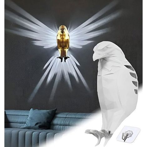 Applique Murale LED 3D - Aigle – Lampe Effet Ombre, Lumière Chaude– Décoration Design Contemporain - Animal Réaliste - Résine (1/5)