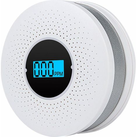 Detector combinado de humo y monóxido de carbono con alarma sonora y de destello y alarma LED. Detector inteligente de humo y CO para el hogar, negocios, fábricas y almacenes. (1/5)
