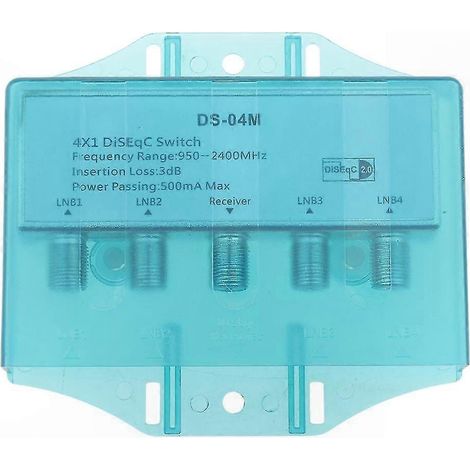 Commutateur satellite 4 en 1 avec couvercle étanche, prend en charge 4 entrées et 1 sortie. (1/4)