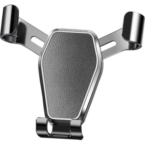 Support de Téléphone pour Voiture Noir en Abs, Fixation sur Sortie d'air, Support GPS pour Mobile en Auto (1/5)