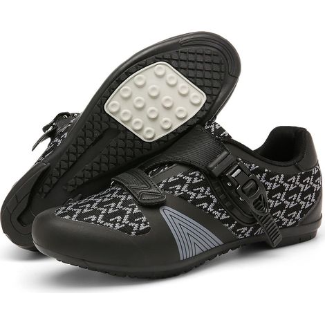 Chaussures de Cyclisme Homme Femme Chaussures D'équitation sur Route et Montagne VTT, Boucle Respirantes Tissu Caoutchouc Semelle Chaussure de Vélo sans Verrouillage (1/5)