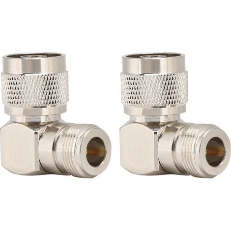 2PCS Connecteur RF Coude N Mâle vers N Femelle pour Antenne Radio et Équipement de Communication