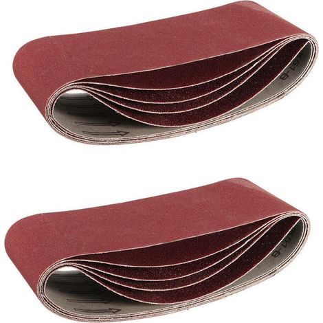 Lot 10 Bandes Abrasives 100x915 mm – Grain 240, Oxyde Aluminium – Bois, Métal (1/5)