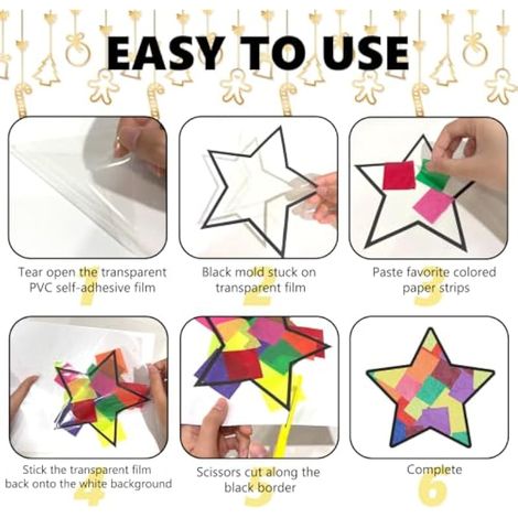 Kit Bricolage Noël Enfant, 14 Décorations de Fenêtre DIY (1/3)