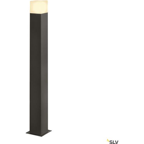 Borne extérieure carrée GRAFIT 90 gris E27 11W max IP44 - SLV - 1006184