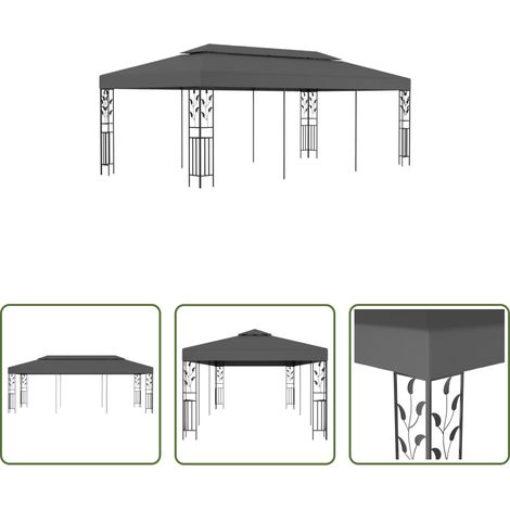 vidaXL Partyzelt -  Pavillon 3×6 m Anthrazit (1/5)