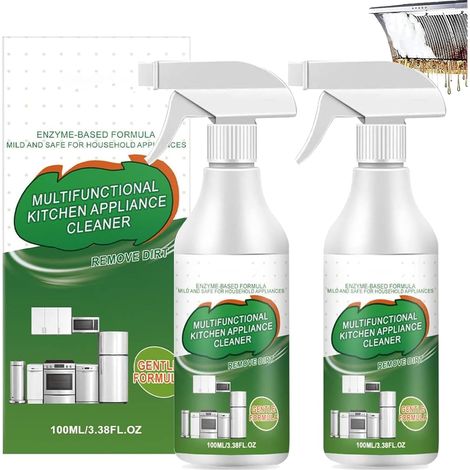 Fly Cleanse Nettoyant Enzymatique Moussant Multi-Usages Spray, Flycleanse Spray Nettoyant Puissant Pour Dégraisser La Cuisine, Enzyme Foam Cleaner Pour Appareils De Cuisine, Oven, Range Hood (2PC) (1/5)
